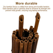 0.65ft * 2ft Natural Black Bamboo Border Edging