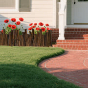 0.65ft * 2ft Natural Black Bamboo Border Edging