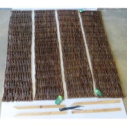 12'' H x 48'' W Brown Wood Fencing Kits