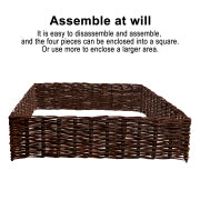 12'' H x 48'' W Brown Wood Fencing Kits