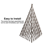 60'' H x 14'' W Three sides Expandable Willow Fence for Garden Plant Supporting
