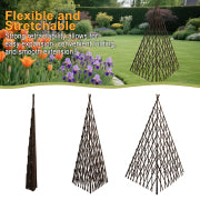 60'' H x 14'' W Three sides Expandable Willow Fence for Garden Plant Supporting