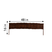 16'' H x 48'' W Brown Wood