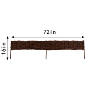 16'' H x 72'' W Brown Wood