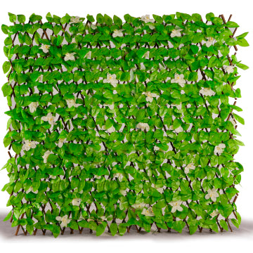 48"H 18" W Expandable Willow Trellis Outdoor Privacy Screen