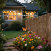 2ft x 14ft Natural Willow Rolled Panel Fence for Decorative Fencing Backyard