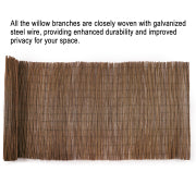 2ft x 14ft Natural Willow Rolled Panel Fence for Decorative Fencing Backyard