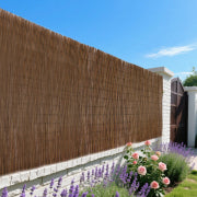 2ft x 14ft Natural Willow Rolled Panel Fence for Decorative Fencing Backyard