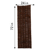 72'' H x 24'' W Brown Wood Fencing