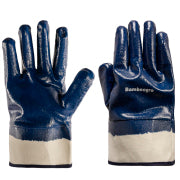 Oil-Resistant Nitrile Fully Coated Cotton Safety Work Gloves, Acid & Alkali Resistant, for Men and Women, Blue (6 pairs)