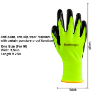 Safety Work Gloves PU Coated - Seamless Knit Glove with Polyurethane Coating for Smooth Grip on Palm & Fingers, Ideal for General Duty Work- 8 Pairs (Medium, Green)