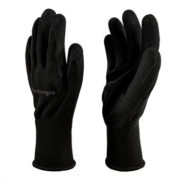 Nitrile Gardening Gloves for Men and Women, Double-Coated, Cut-Resistant, Puncture-Proof, Water-Resistant Work Gloves- 6 Pairs (Large, Black)